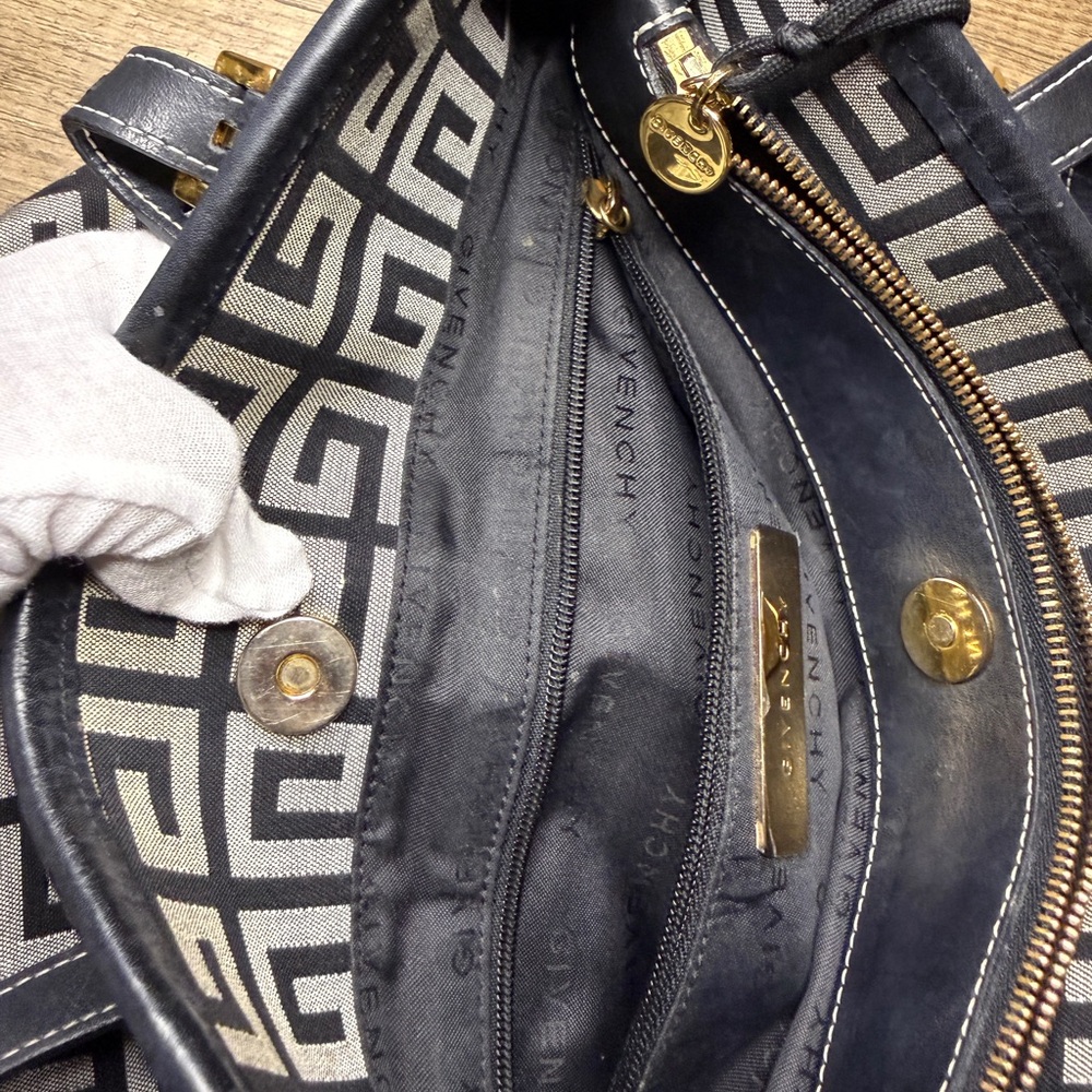 Givenchy Geometric Patterned Tote Bag - Black and Gray - Picture 10 of 11